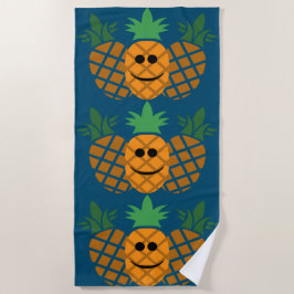 Happy Pineapple Design - Beach Towel Strandlaken
