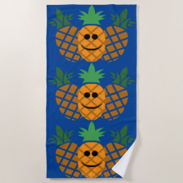 Happy Pineapple Design - Beach Towel Strandlaken