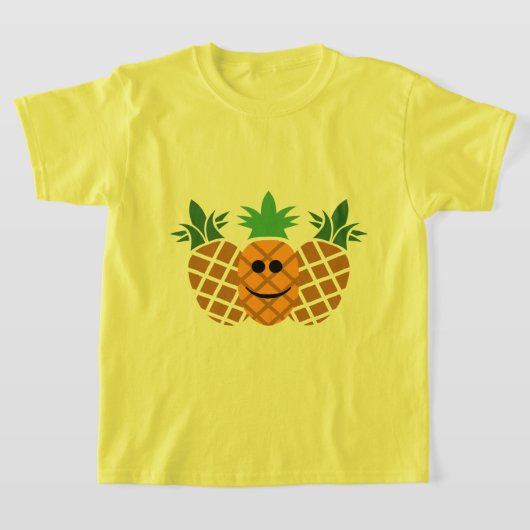 Happy Pineapple Design - Girls' Basic T-Shirt (Laagn)
