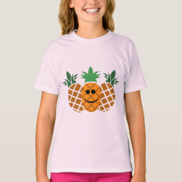Happy Pineapple Design - Girls' Basic T-Shirt