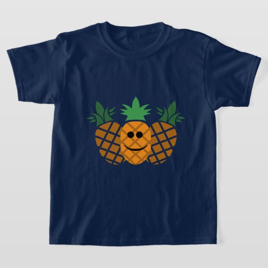 Happy Pineapple Design - Girls' Basic T-Shirt (Laagn)