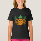 Happy Pineapple Design - Girls' Basic T-Shirt (Voorkant)