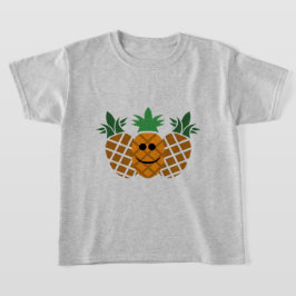 Happy Pineapple Design - Girls' Basic T-Shirt