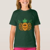 Happy Pineapple Design - Girls' Basic T-Shirt (Voorkant)