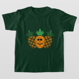 Happy Pineapple Design - Girls' Basic T-Shirt