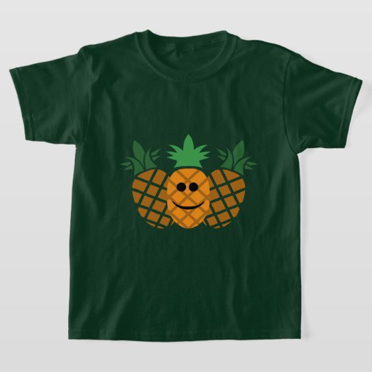 Happy Pineapple Design - Girls' Basic T-Shirt (Laagn)