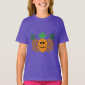 Happy Pineapple Design - Girls' Basic T-Shirt (Voorkant)