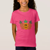 Happy Pineapple Design - Girls' Fine Jersey T-Shir T-shirt (Voorkant)