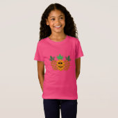 Happy Pineapple Design - Girls' Fine Jersey T-Shir T-shirt (Voorkant volledig)