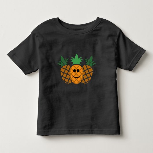 Happy Pineapple Design - Toddler Fine Jersey T-Shi Kinder Shirts (Voorkant)