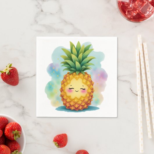 Happy Pineapple Napkins Servet (Insitu)