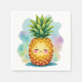 Happy Pineapple Napkins Servet