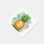 Happy Pineapple Napkins Servet (Hoek)
