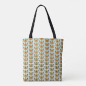 Happy Pineapple-ontwerp - Aangepast alles-over-afd Tote Bag (Achterkant)
