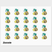 Happy Pineapple Ronde Sticker (Vel)