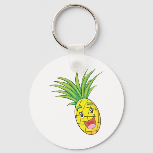 Happy Pineapple Sleutelhanger (Voorkant)