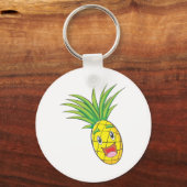 Happy Pineapple Sleutelhanger (Voorkant)