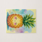 Happy Pineapple Tropical Jigsaw Puzzle Legpuzzel (Horizontaal)