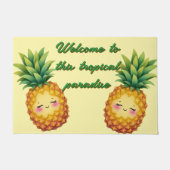 Happy Pineapple Welcome Mat (Voorkant)