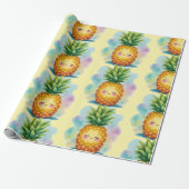 Happy Pineapple Wrapping Paper Cadeaupapier (Uitgerold)