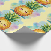 Happy Pineapple Wrapping Paper Cadeaupapier (Hoek)