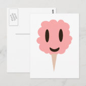 Happy Pink Cotton snoep Briefkaart (Voorkant / Achterkant)