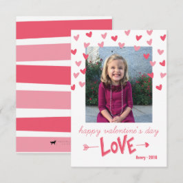 Happy Pink de Kaart van de Foto van de Valentijn v