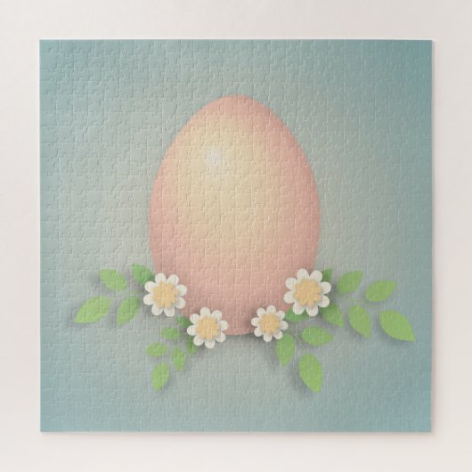 Happy pink-eitjes en melkbloemen legpuzzel (Verticaal)
