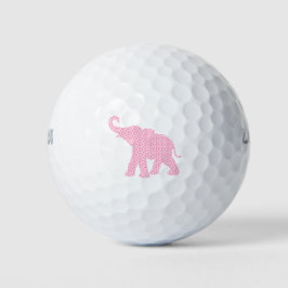 Happy Pink Elephant-Art Pattern Cute Golfballen