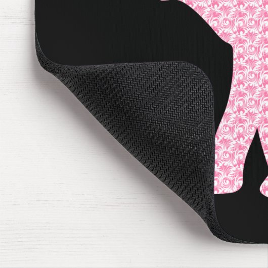 Happy Pink Elephant-Art Pattern Cute Muismat (Hoek)