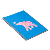 Happy Pink Elephant-Art Pattern Cute Notitieboek (Rechterzijde)