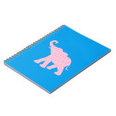 Happy Pink Elephant-Art Pattern Cute Notitieboek (Linkerzijde)