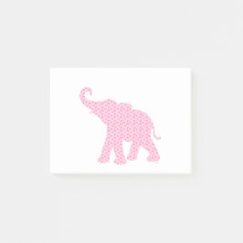 Happy Pink Elephant-Art Pattern Cute Post-it® Notes