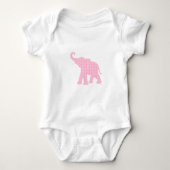 Happy Pink Elephant-Art Pattern Cute Romper (Voorkant)