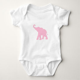 Happy Pink Elephant-Art Pattern Cute Romper