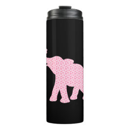 Happy Pink Elephant-Art Pattern Cute Thermosbeker