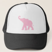 Happy Pink Elephant-Art Pattern Cute Trucker Pet (Voorkant)
