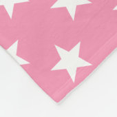 Happy Pink en Mint Green Stars Monogram Fleece Deken (Hoek)