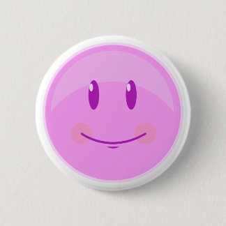 Happy Pink Face Ronde Button 5,7 Cm