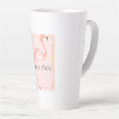 Happy Pink Flamingo Latte Mok (Rechterhoek)
