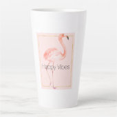 Happy Pink Flamingo Latte Mok (Voorkant)