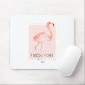 Happy Pink Flamingo Muismat (Met muis)
