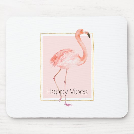 Happy Pink Flamingo Muismat (Voorkant)