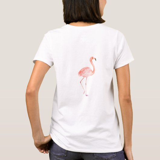 Happy Pink Flamingo T-shirt (Achterkant)