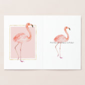 Happy Pink Flamingo Verjaardag Folie Kaarten (Binnen)