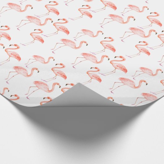 Happy Pink Flamingo's Cadeaupapier (Hoek)