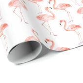 Happy Pink Flamingo's Cadeaupapier (Rol Hoek)