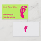 Happy Pink Foot Visitekaartje (Voorkant / Achterkant)