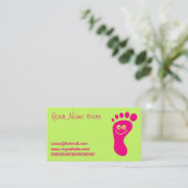 Happy Pink Foot Visitekaartje (Staand voorkant)