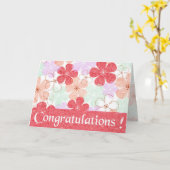 Happy Pink Garden - Gefeliciteerd ! Kaart (Gele Bloem)